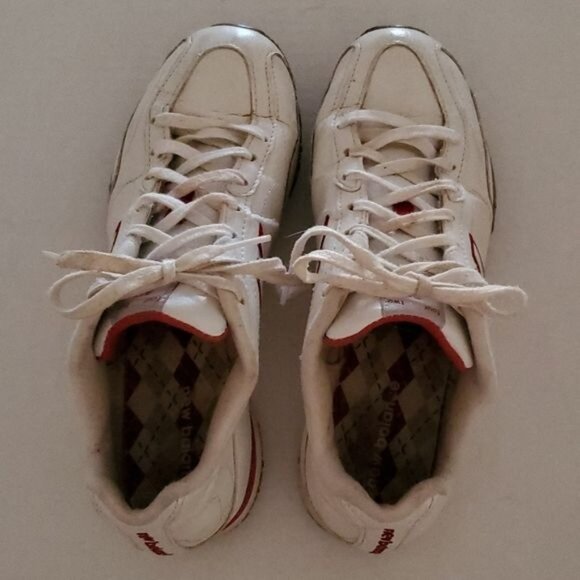 New Balance Sneakers Shoes LEATHER 442 White Red Women's WOMAN'S Size 7 - Picture 6 of 11